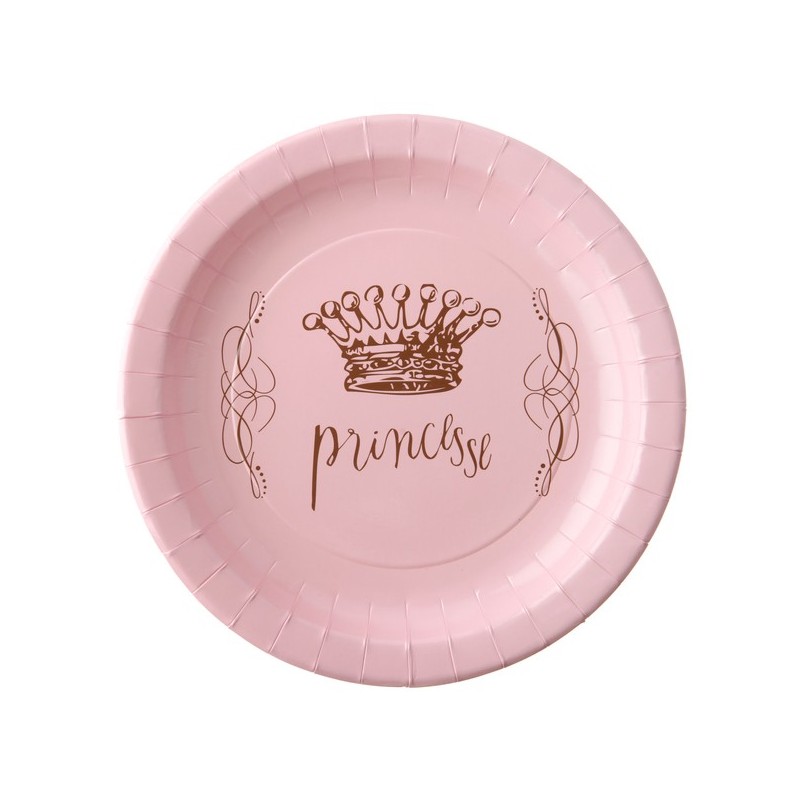 Assiettes princesse lot de 6 pièces.