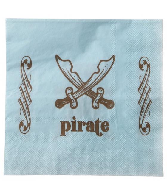 Serviettes de table pirate 20 pièces