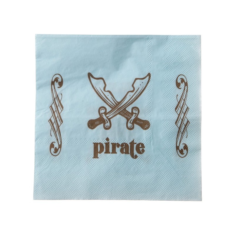 Serviettes de table pirate 20 pièces