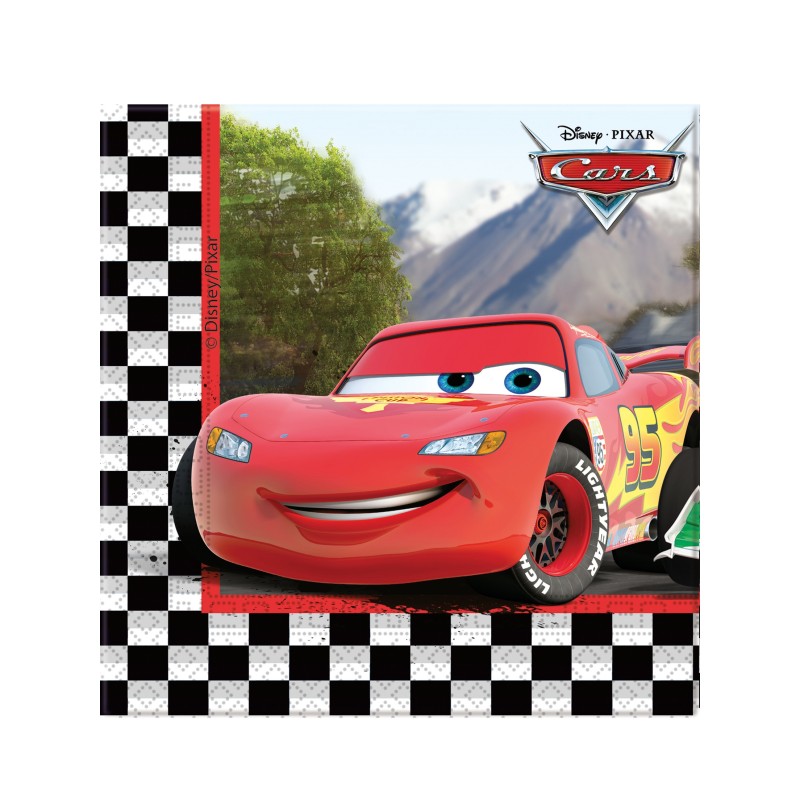  Serviettes en papier Cars Formula 