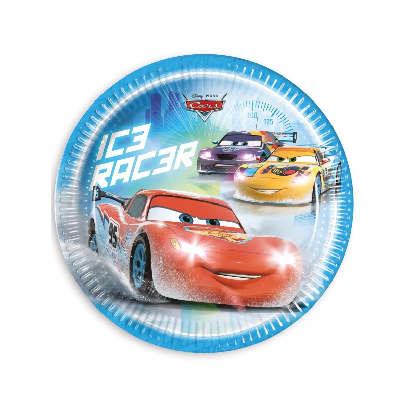  Assiettes en carton Cars IceÂ™  cm 
