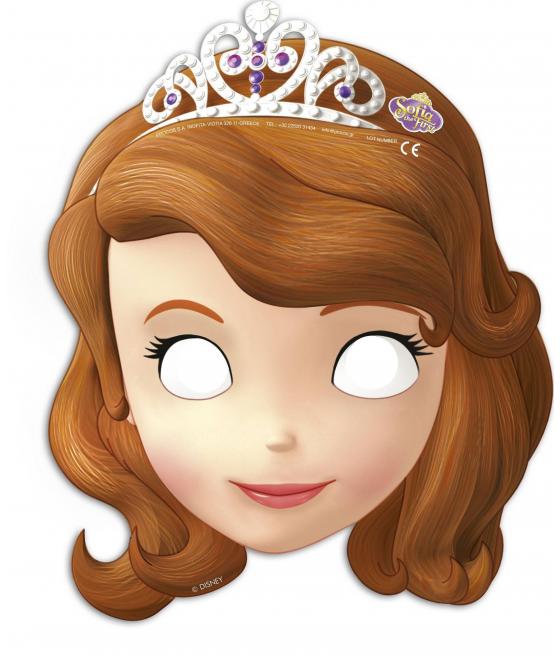  Masques en carton Princesse Sofia 