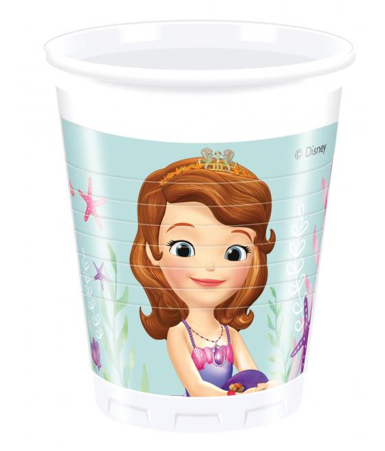  Gobelets en plastique Princesse Sofia  ml 