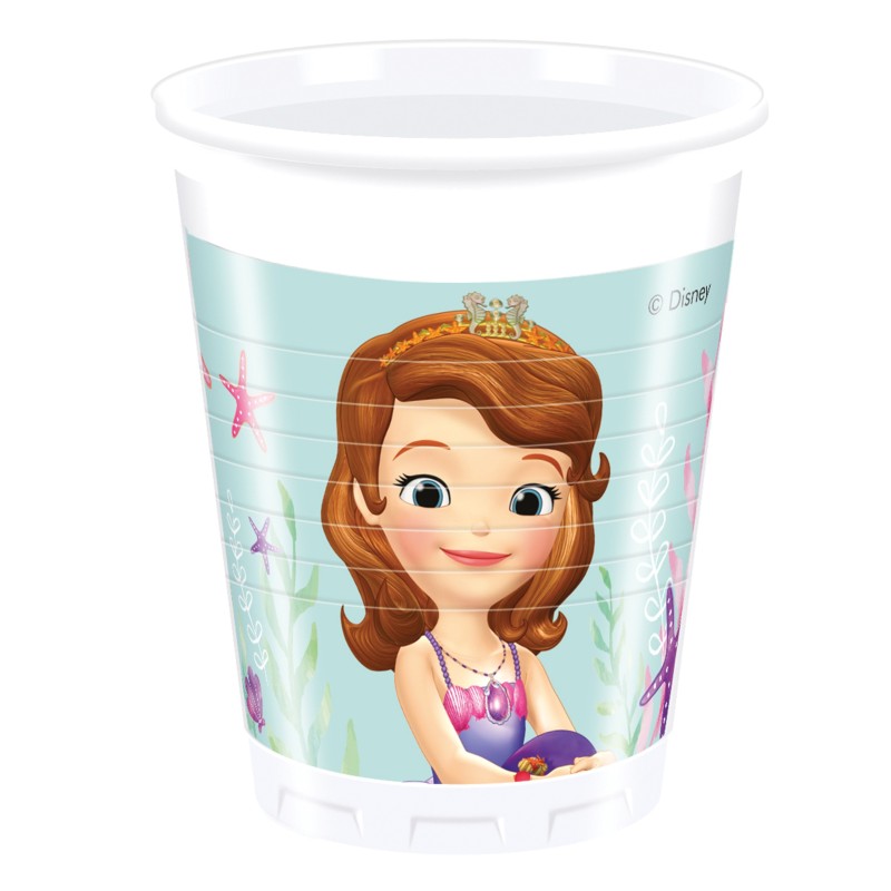  Gobelets en plastique Princesse Sofia  ml 