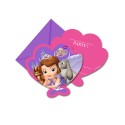  Cartes d invitation avec enveloppes Princesse Sofia 