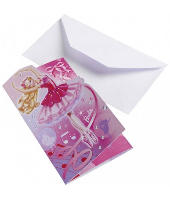  cartes d invitation Barbie 