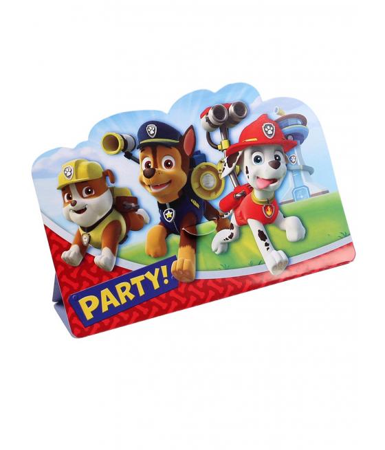  Cartes d invitation avec enveloppes Pat  Patrouille 