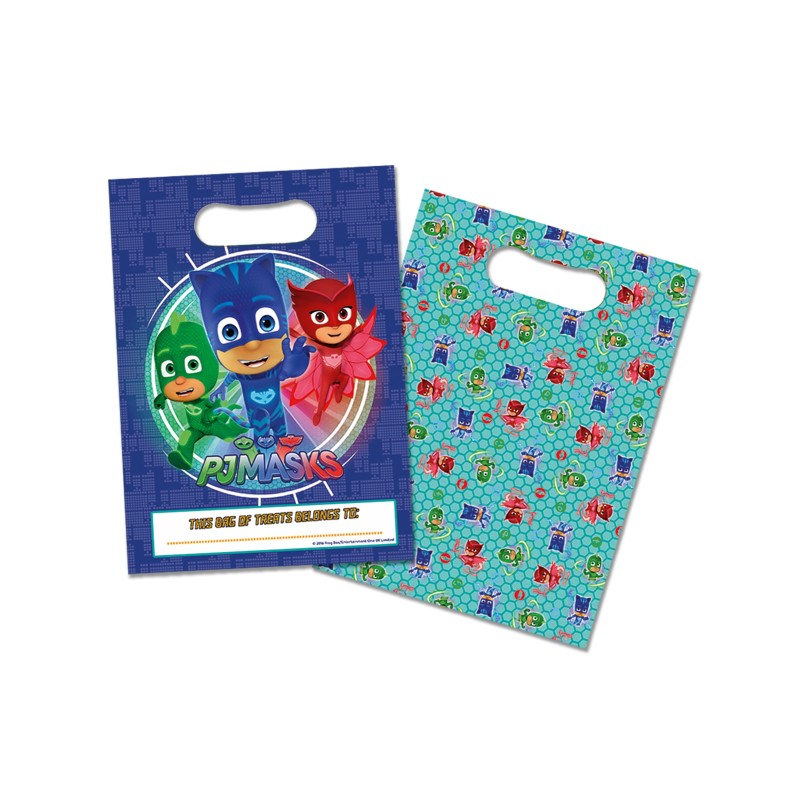  Sacs cadeaux bleus Pyjamasques Â™ , x  cm 