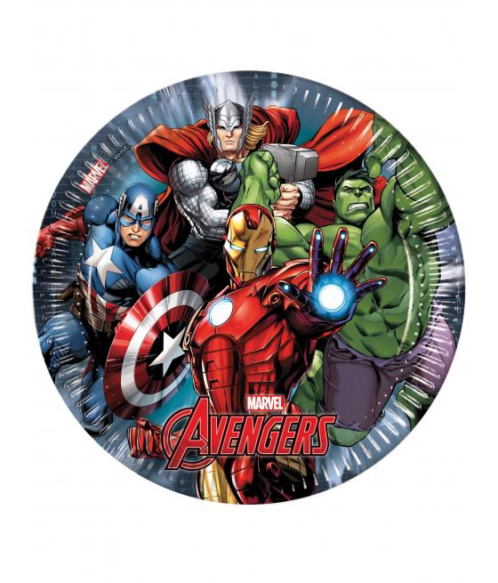  Assiettes en carton Avengers PowerÂ™  cm 