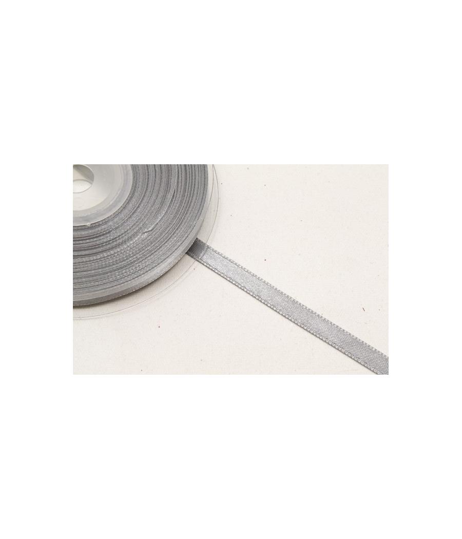 Ruban en satin gris
