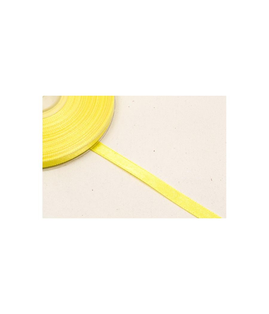 RUBAN EN SATIN JAUNE 