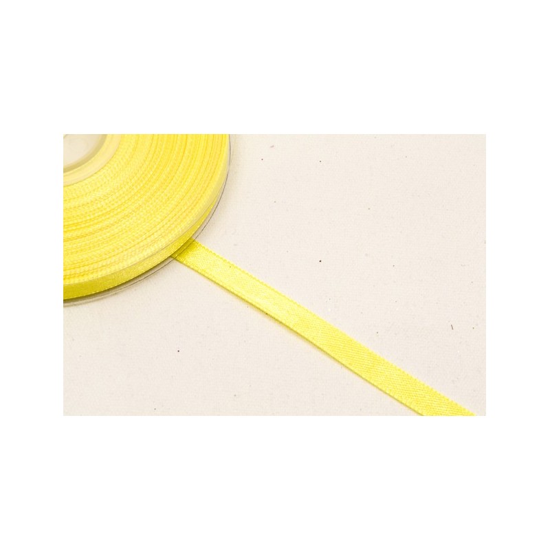 RUBAN EN SATIN JAUNE 