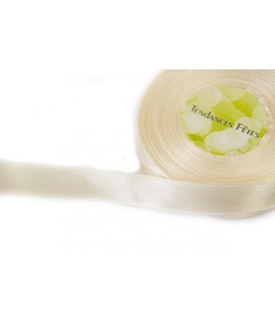 Ruban satin Ivoire m Double face 