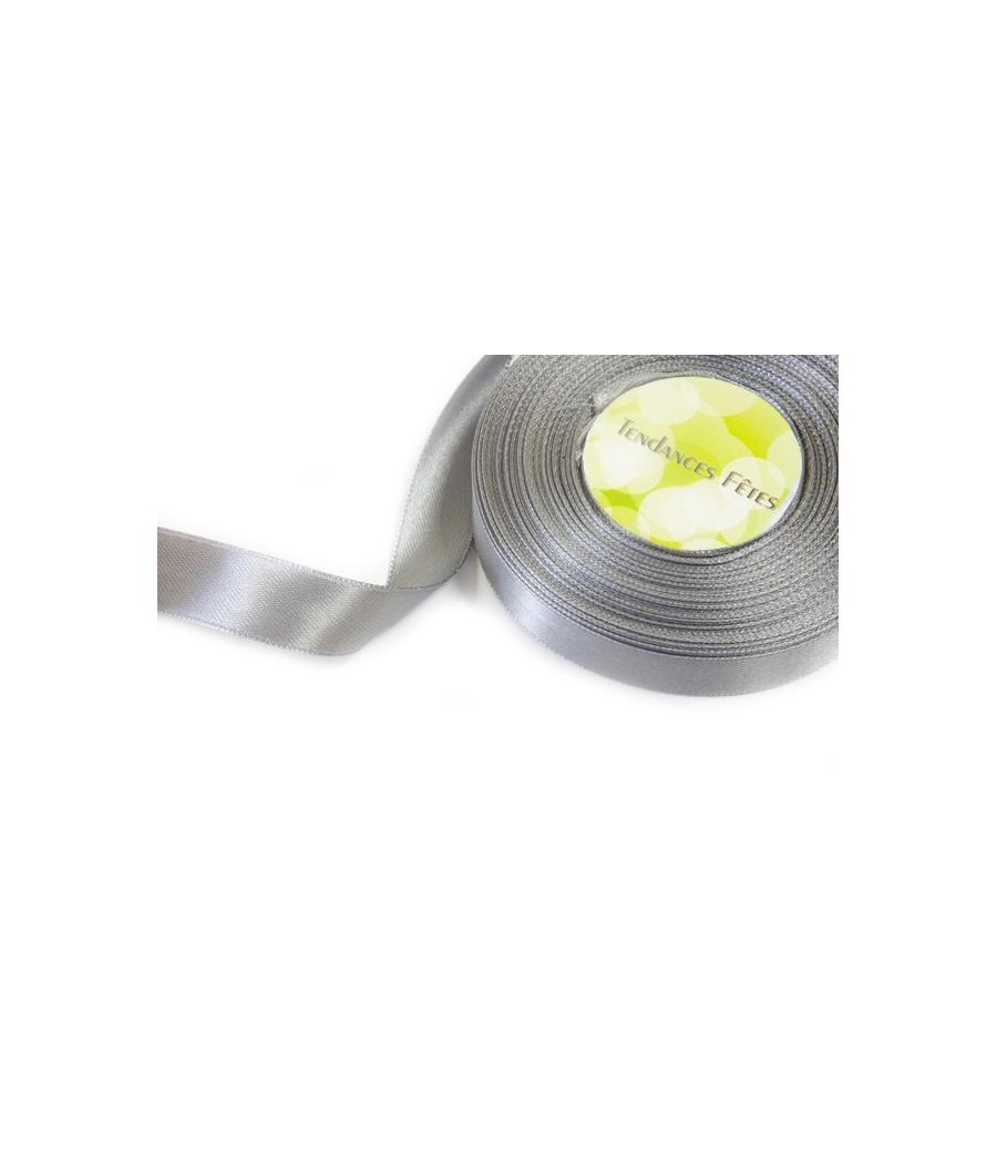 Ruban satin gris