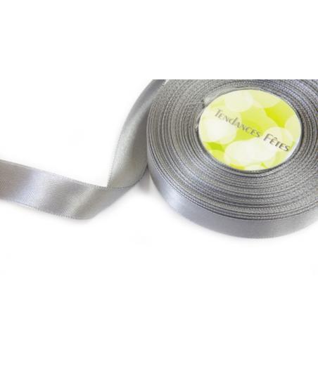 Ruban satin gris