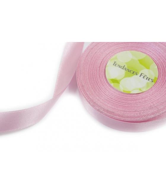 Ruban satin double face rose 25m