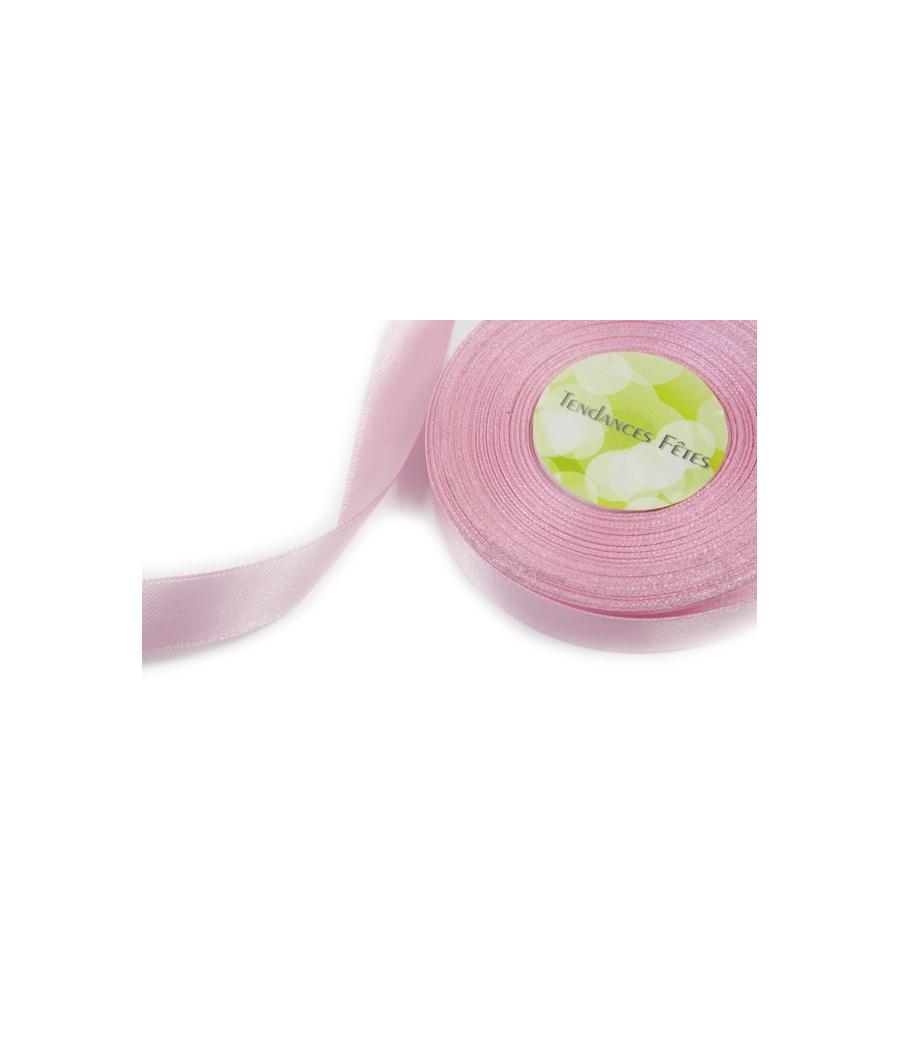 Ruban satin double face rose 25m