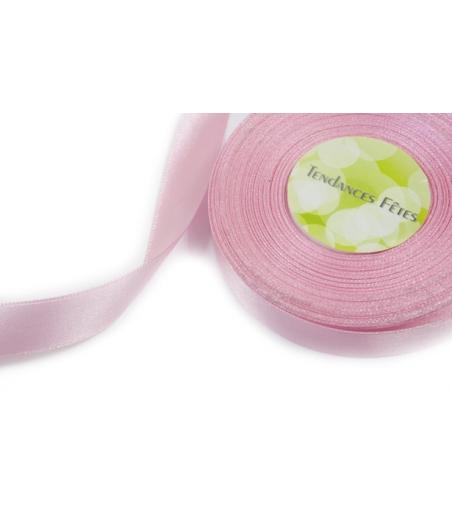 Ruban satin double face rose 25m