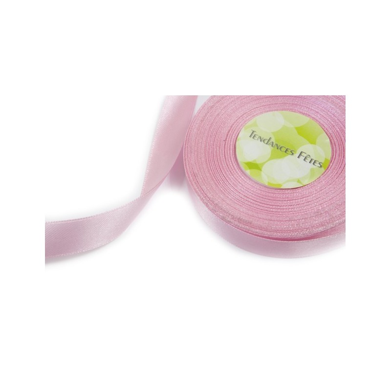 Ruban satin double face rose 25m