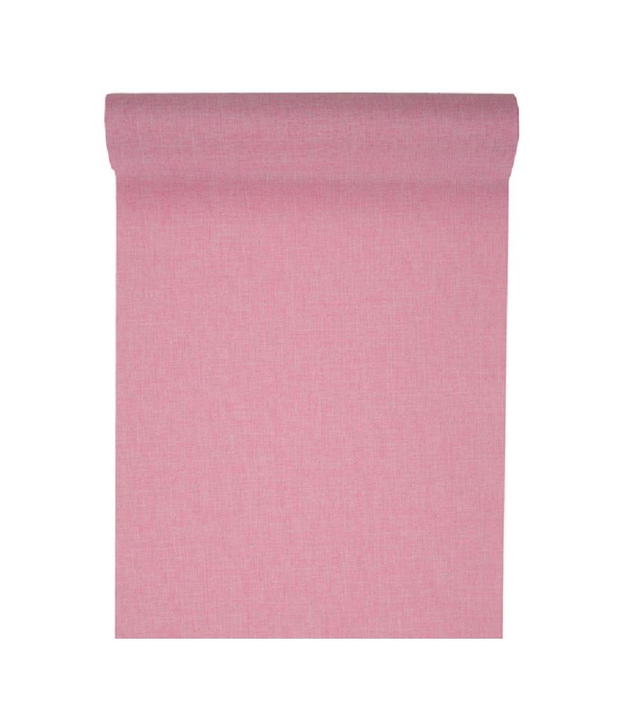 Chemin de table uni rose 