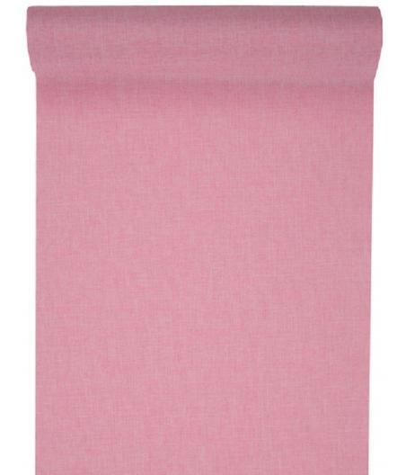 Chemin de table uni rose 