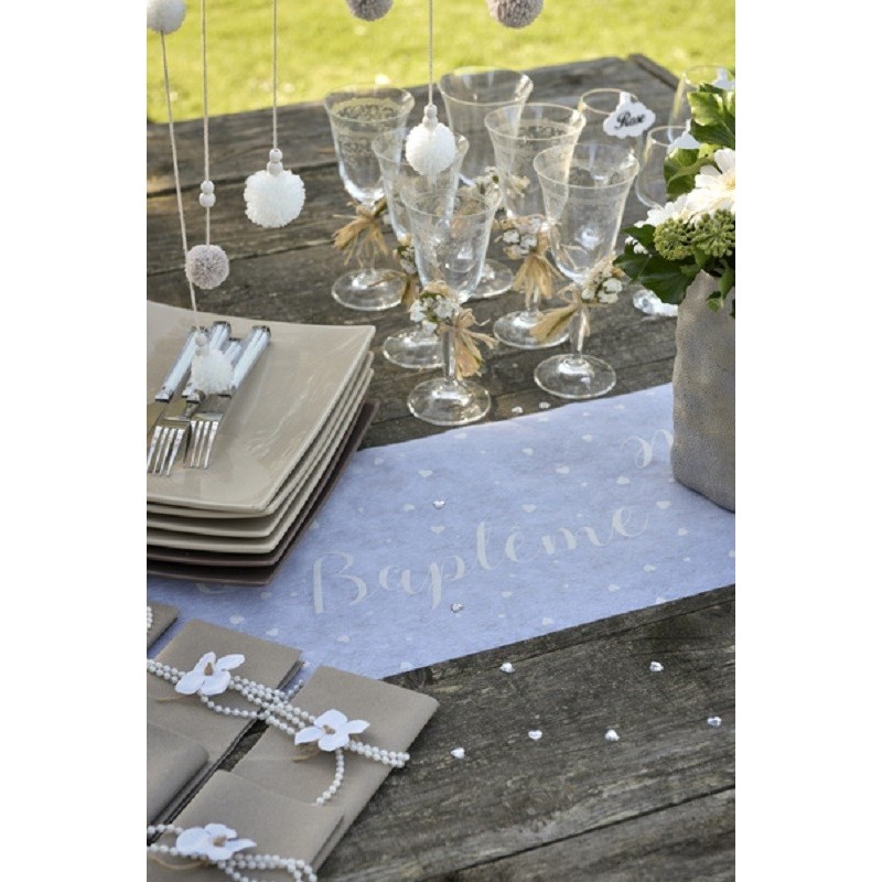 CHEMIN DE TABLE BAPTEME 
