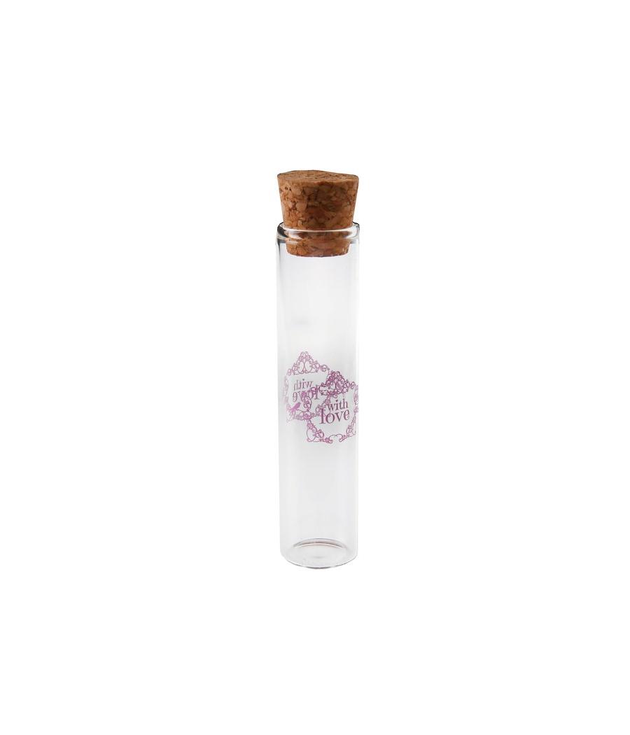  Eprouvettes en verre "with love" 