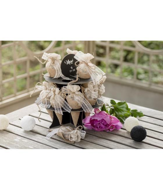 4 contenants cornet naturel