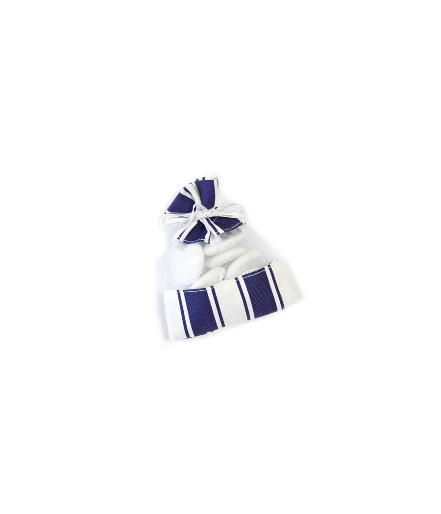 sac fantaisie bleu et blanc