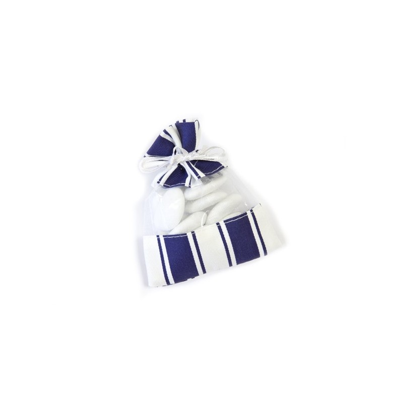 sac fantaisie bleu et blanc