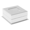 Boîtes carrées à fenêtre blanche