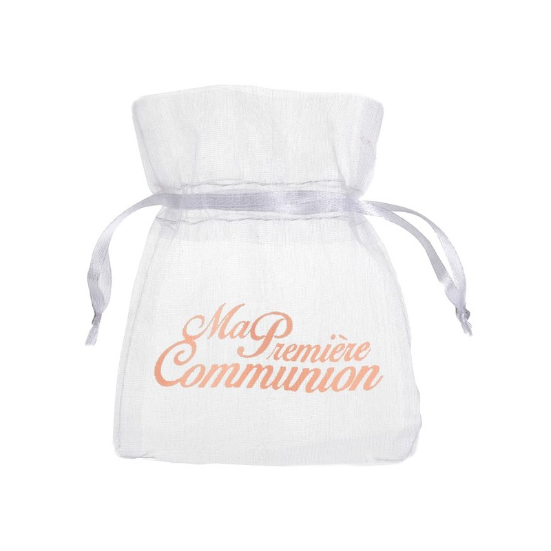 Sachets Communion de couleur corail pour votre enfant.