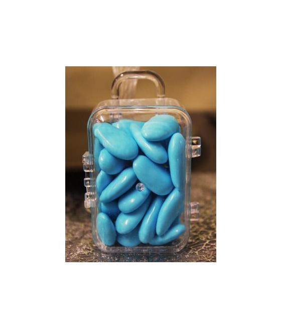 Boite forme valise à roulettes