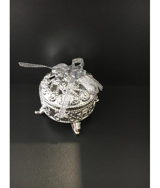 Boite ronde argenté