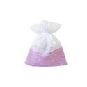 5 sachets bi-matières  rose et blanc