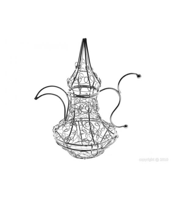 Théière en métal argent