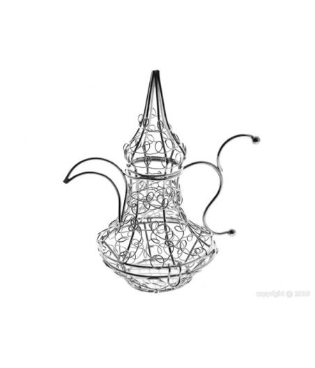 Théière en métal argent