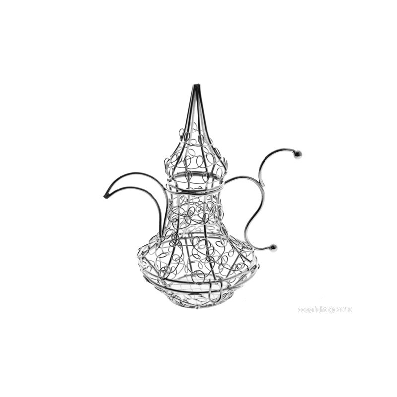 Théière en métal argent