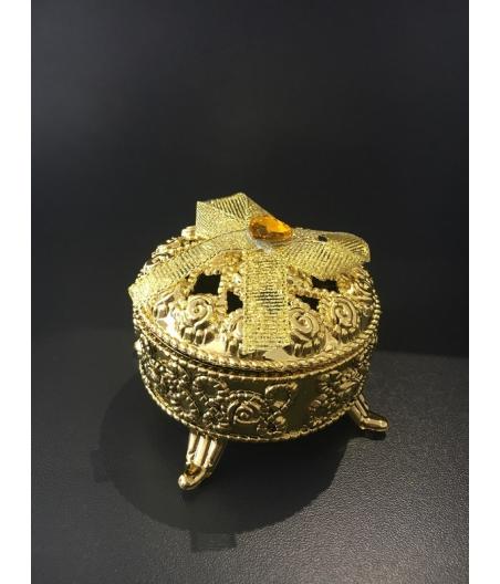 Boite ronde dorée
