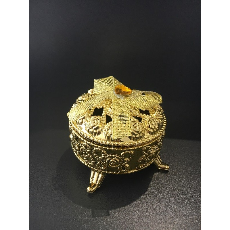 Boite ronde dorée