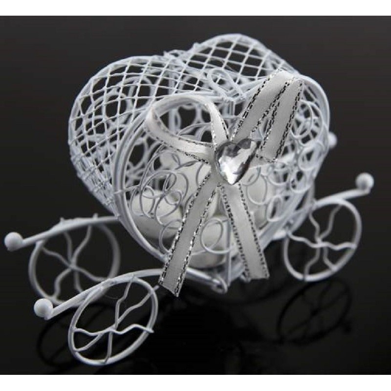 carrosse métal blanc
