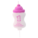 bougie mon 1er anniversaire - rose