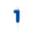 Bougie anniversaire bleu sur pique 1 an