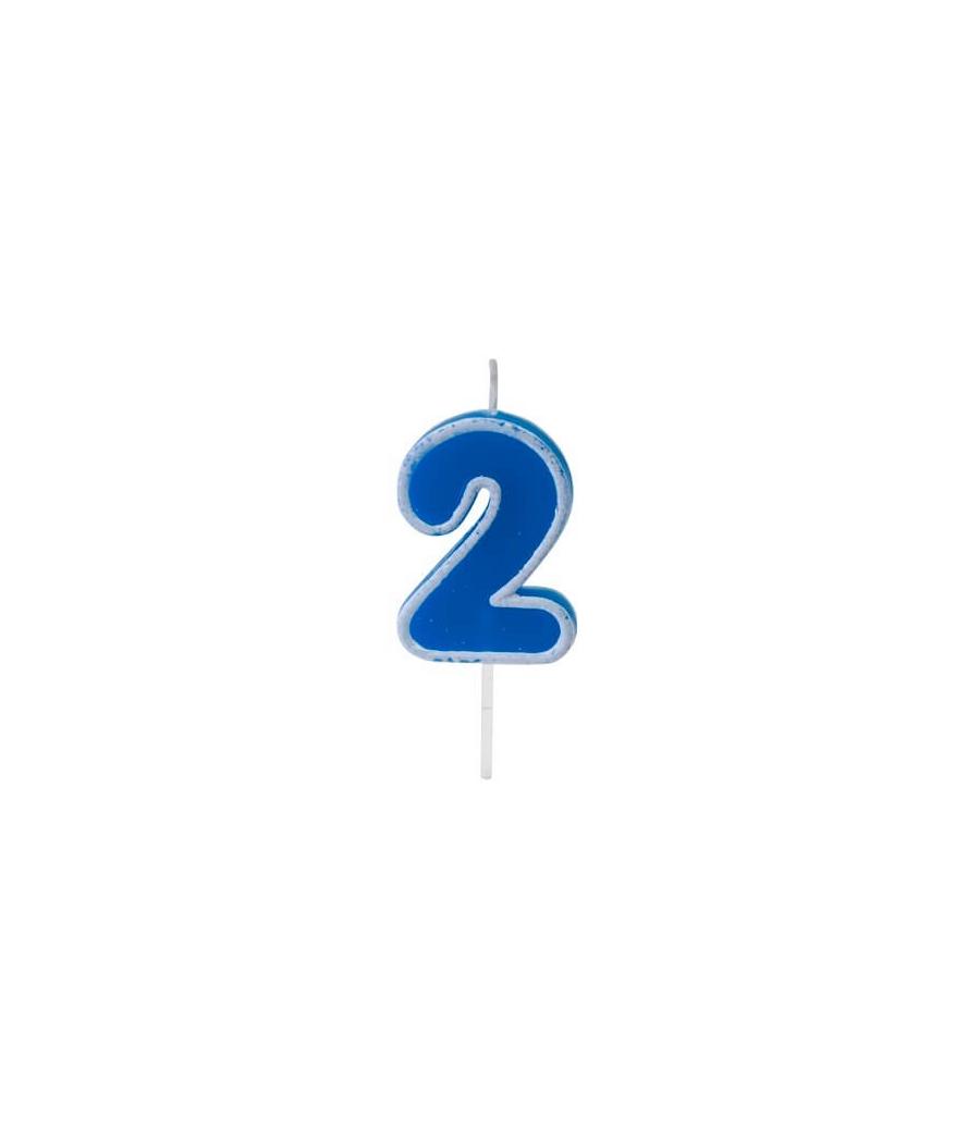 Bougie anniversaire bleu sur pique 2 ans