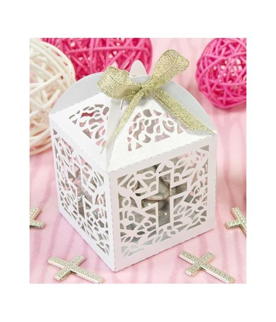 Boite carton dentelle croix