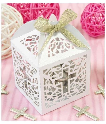 Boite carton dentelle croix