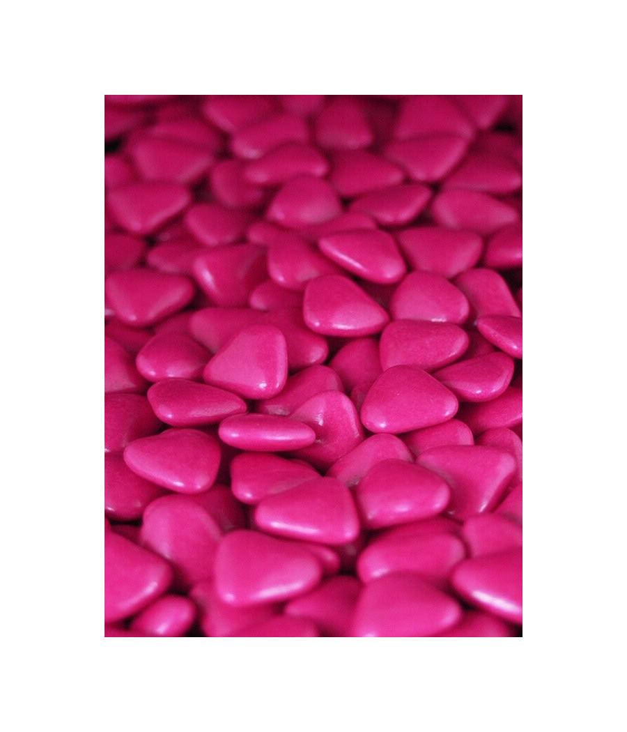 Petits coeurs fuchsia chocolat