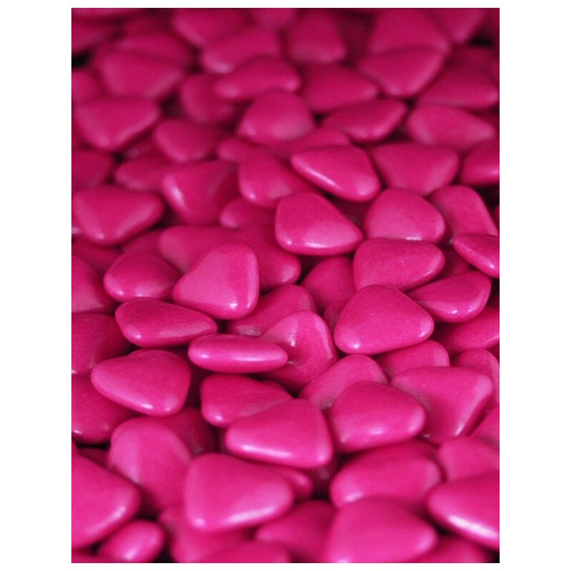 Petits coeurs fuchsia chocolat