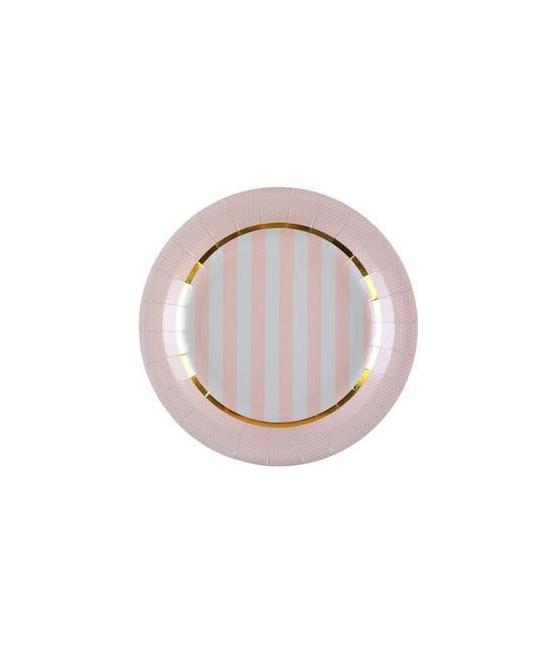  Assiettes baby shower "Mademoiselle Rose". 