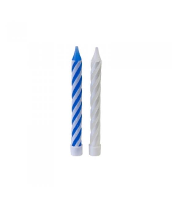 10 bougies d'anniversaire bleu